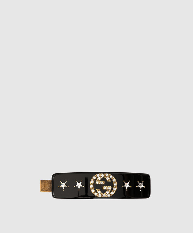 Gucci Черная заколка с кристаллами 630703I4772