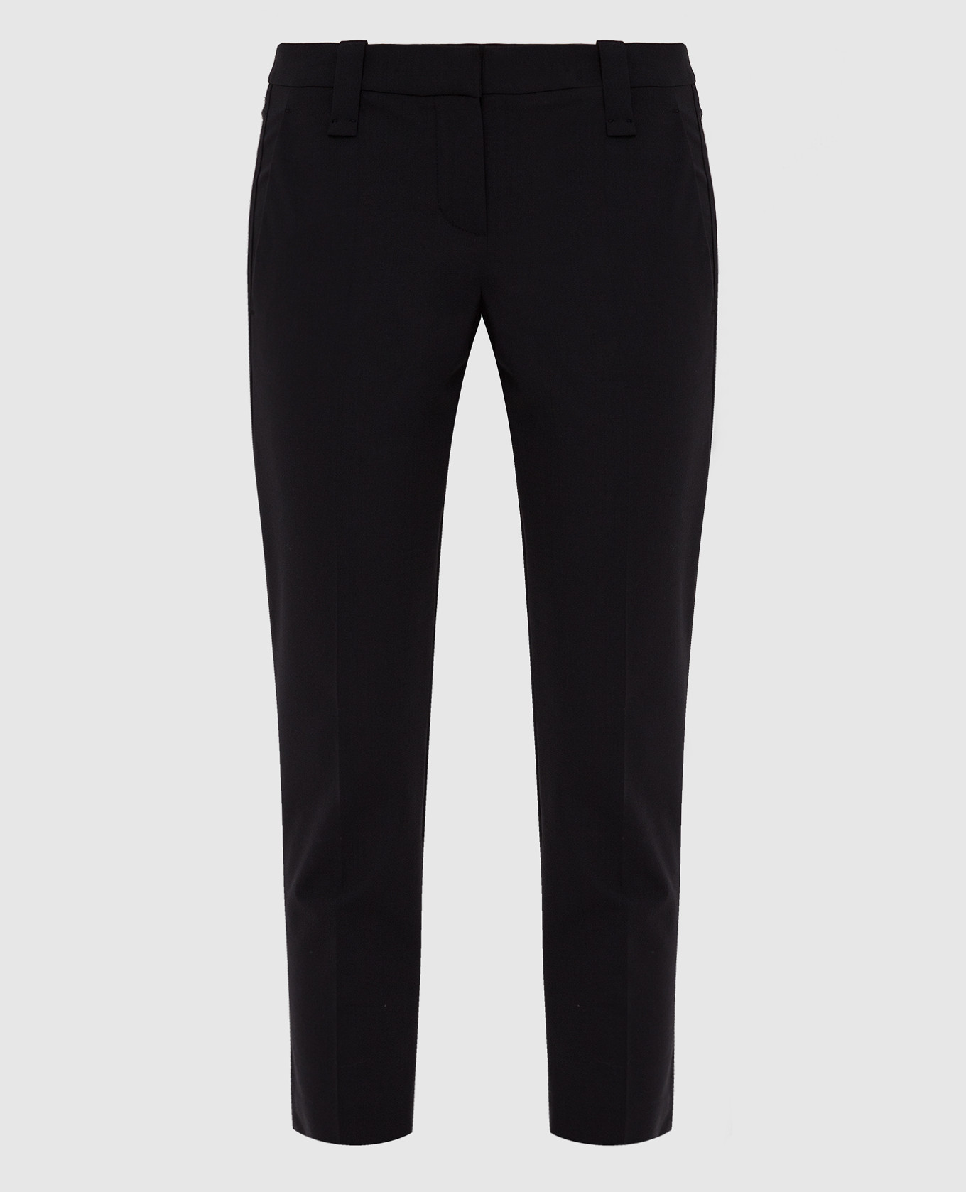 

Черные брюки из шерсти, Черный, Повседневные брюки casual