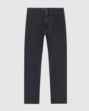 Stefano Ricci Дитячі темно-сірі джинси з вишивкою YFT1402060C11BL