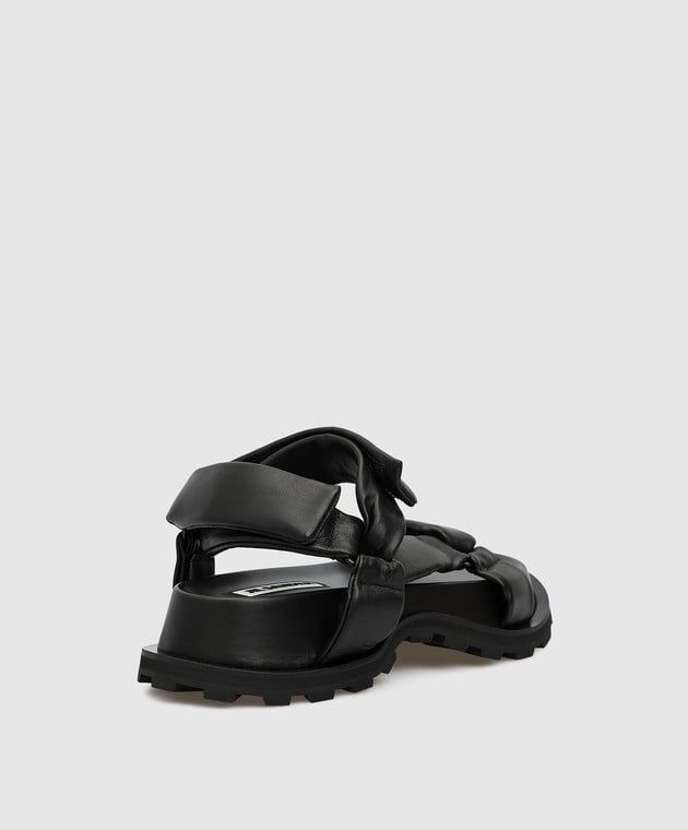 Jil Sander Черные кожаные сандалии JS36045A13011 изображение 4