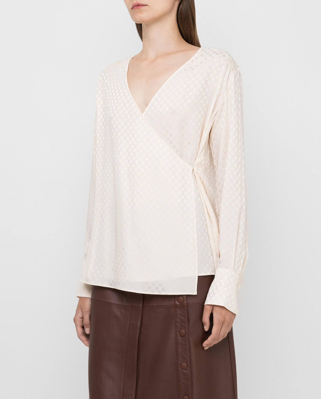 Max Mara Sportmax Code - Светло-бежевая блуза LAMPO купить в Symbol