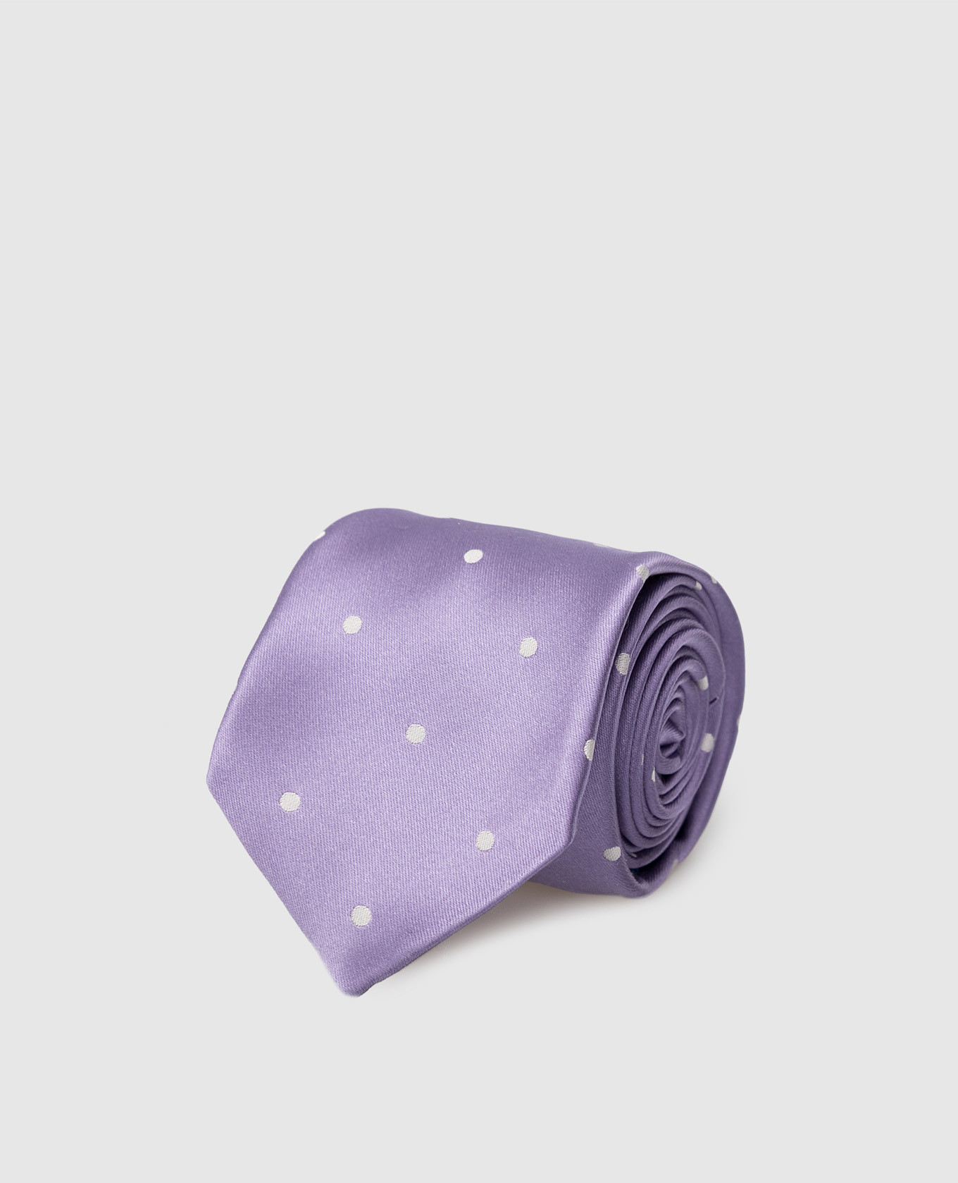 Детский шелковый сиреневый галстук в узор