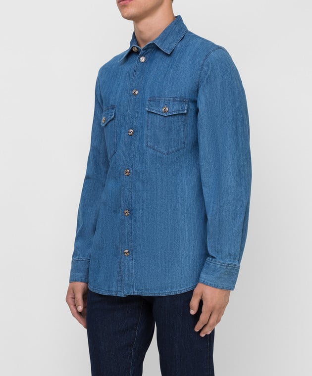 Gucci Синяя джинсовая рубашка 626514XDBBL изображение 3