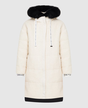 Be Florence Комбинированная пуховая куртка с мехом лисы FB2117