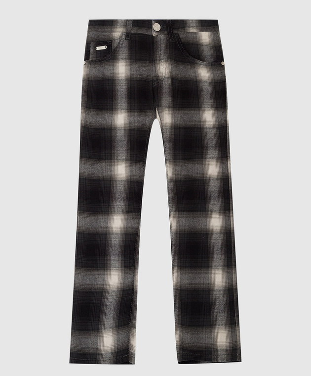 Stefano Ricci Children's plaid trousers YFT7400070K10T