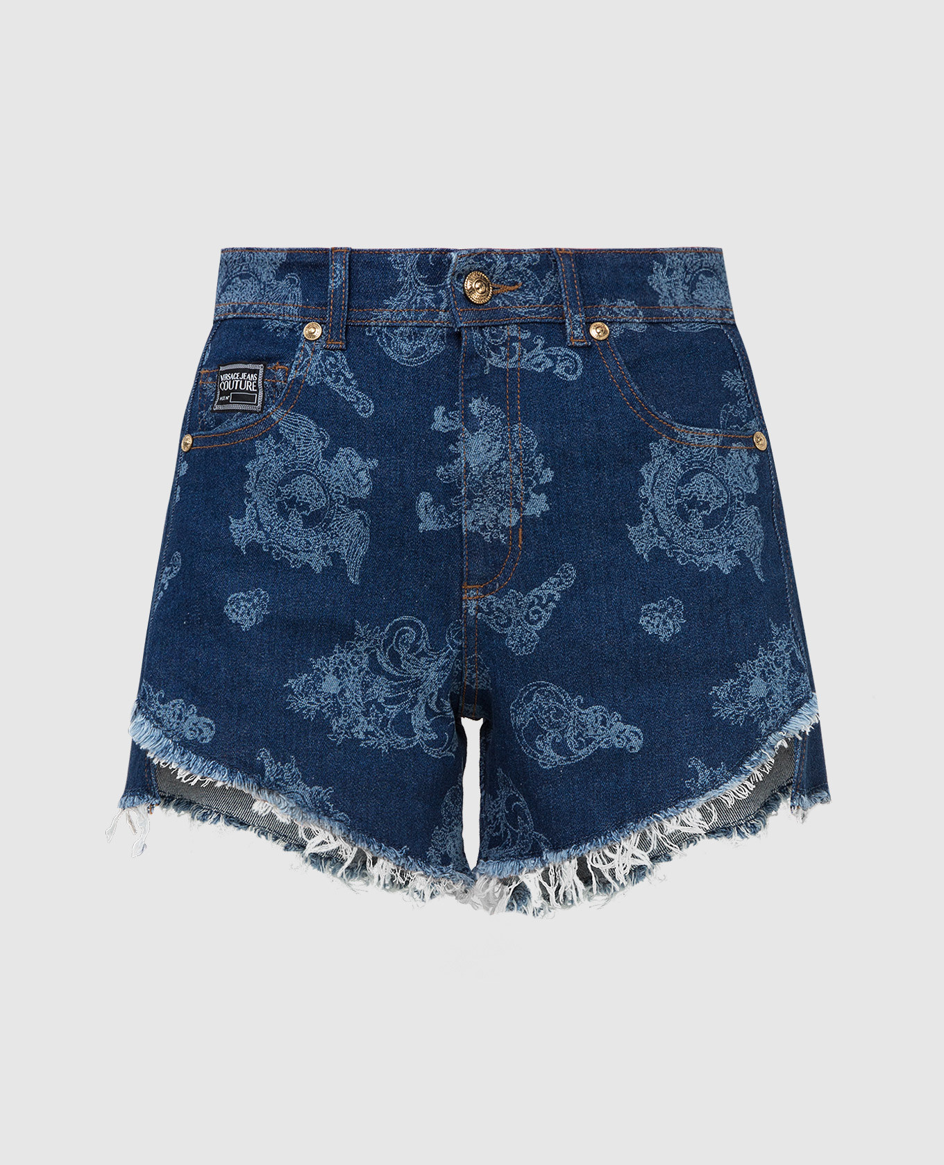 

Джинсовые шорты с узором Versace Jeans Couture, Синий, Шорты