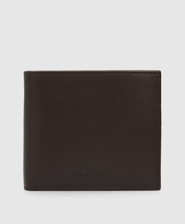 Orciani Dark Brown Leather Wallet ChangeClear SU0093LBRTMO