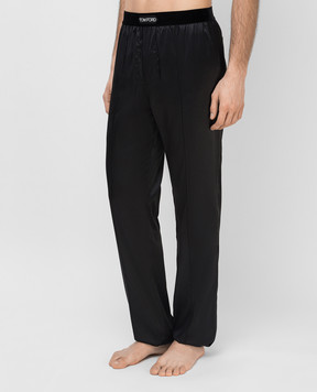 Tom Ford Черные брюки из шелка T4H221010