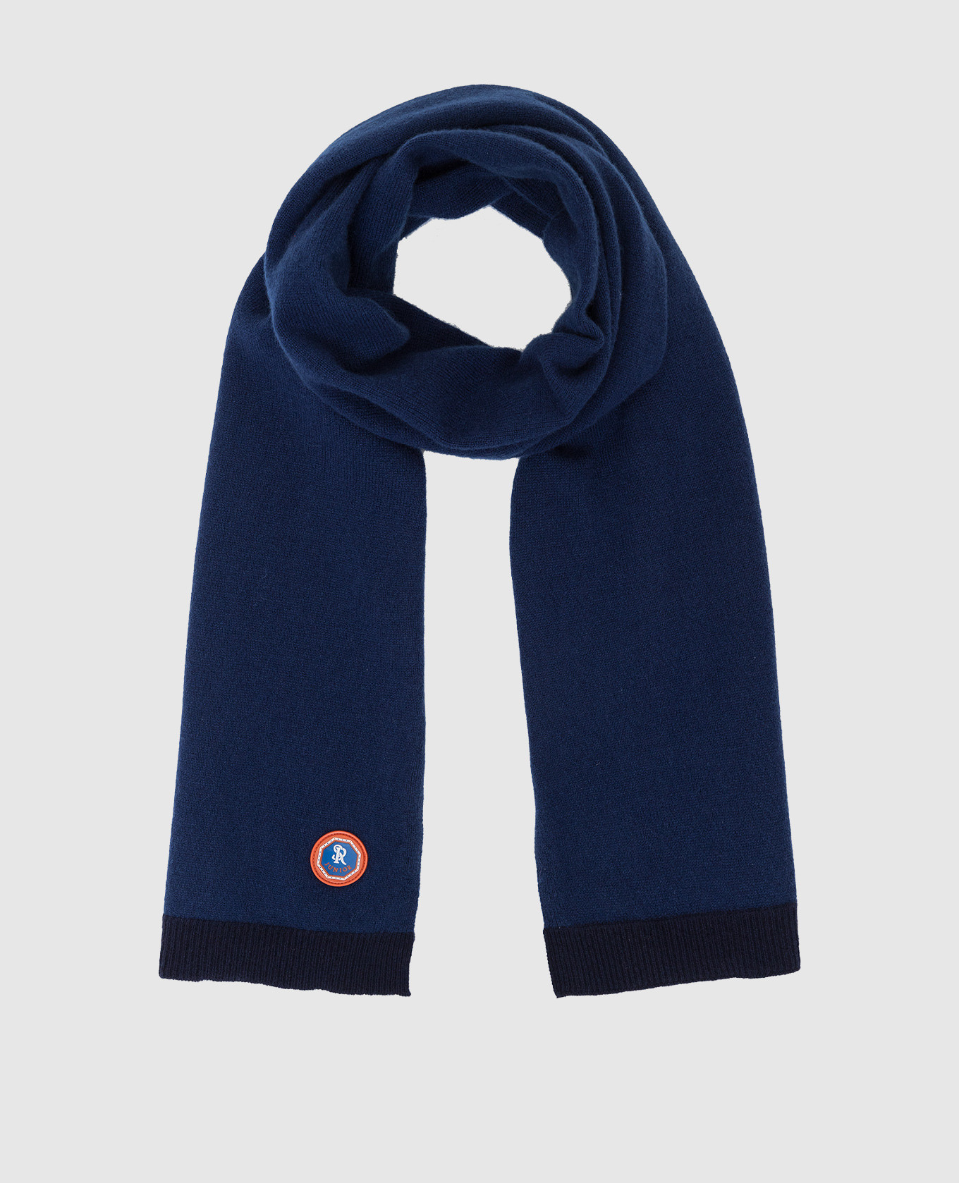 Children's dark blue cashmere scarf