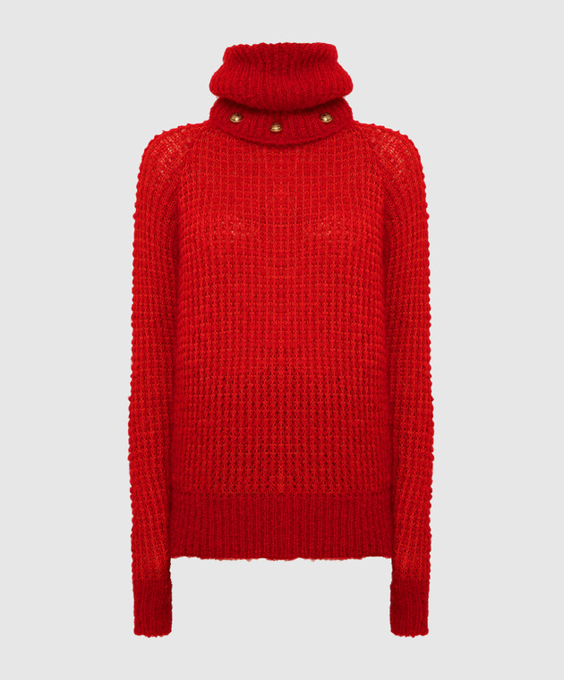 Balmain Красный свитер UF13236K111