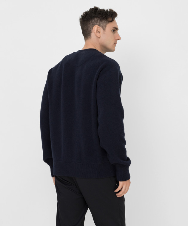 Prada Темно-синій светр з вовни і кашеміру UMB2171Y7J зображення 4