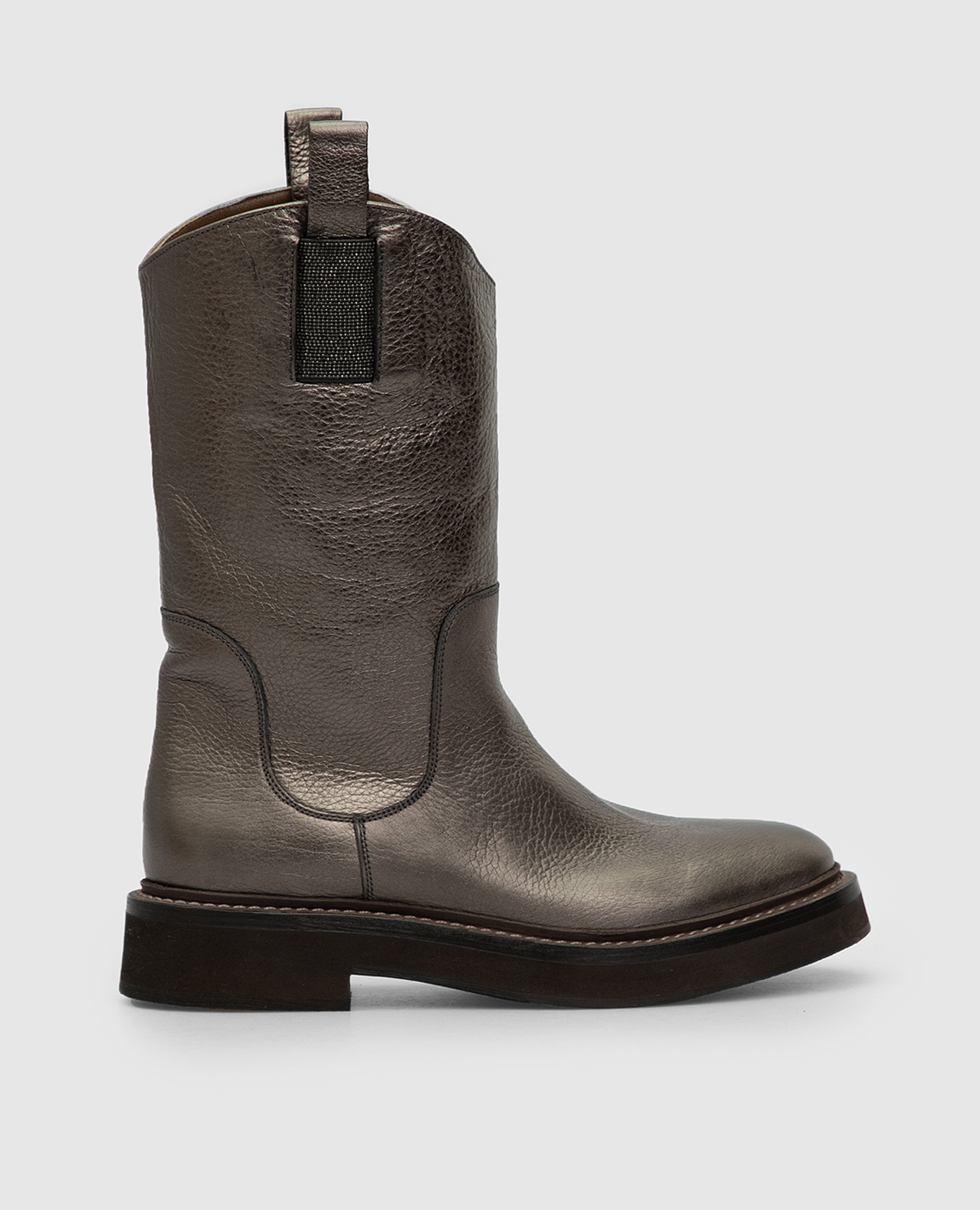 

Кожаные ботинки Brunello Cucinelli, Оливковый, Ботинки