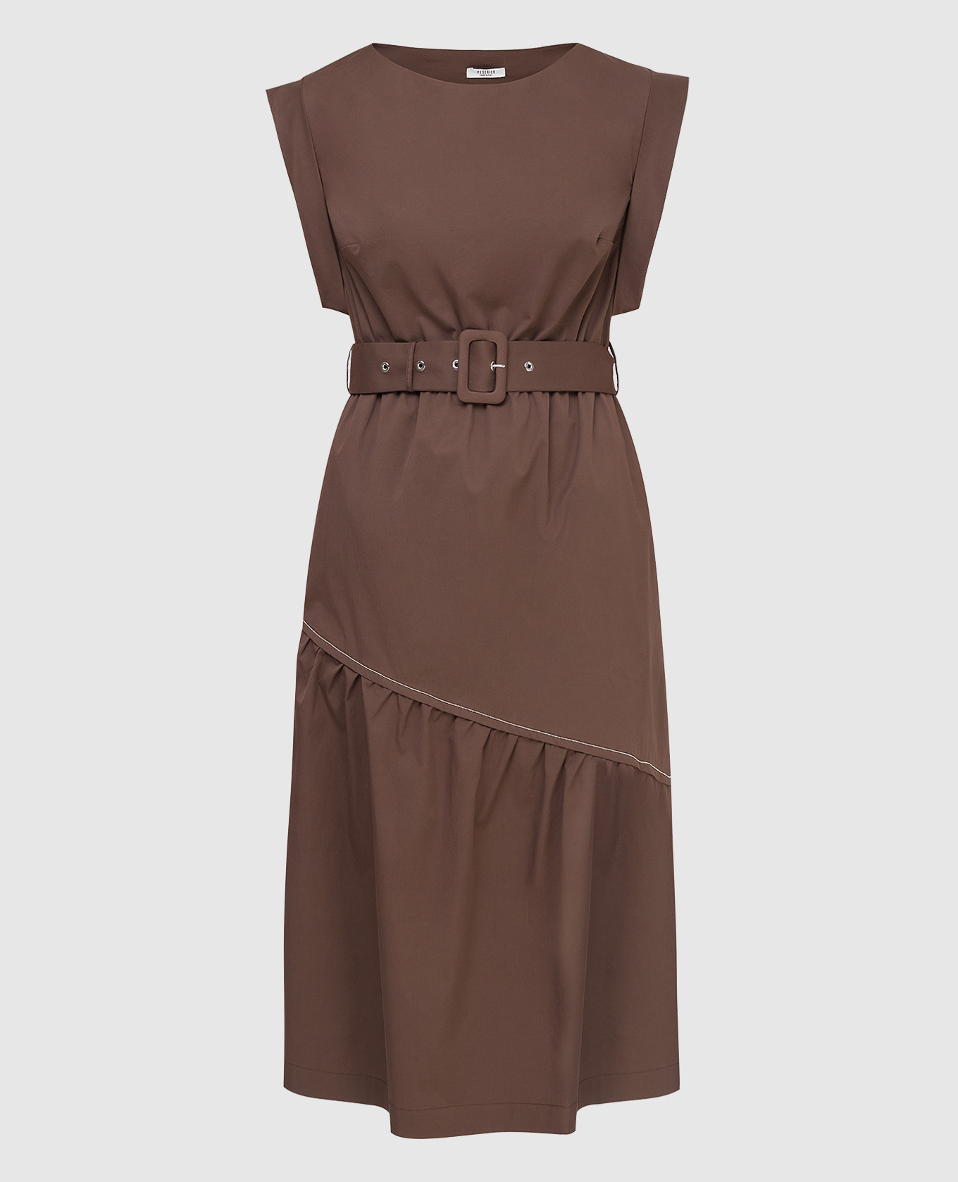 

Коричневое платье Peserico, Коричневый, Платья Миди