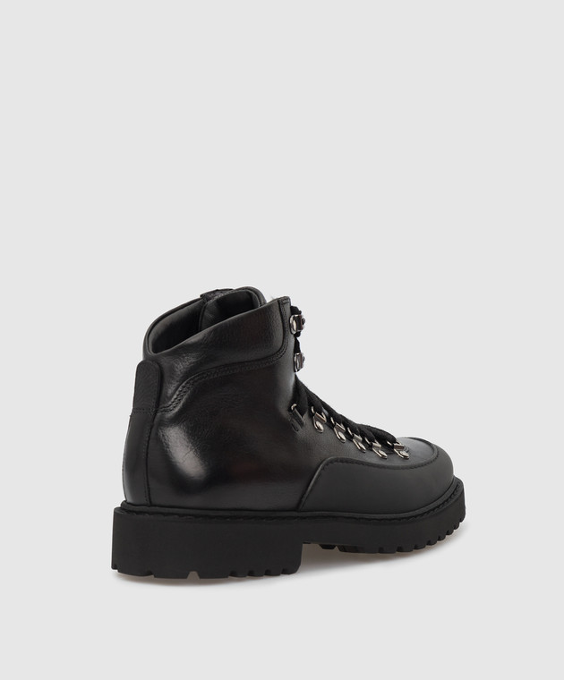 Doucal's Черные кожаные ботинки на меху DU2912CENTPM557 изображение 4