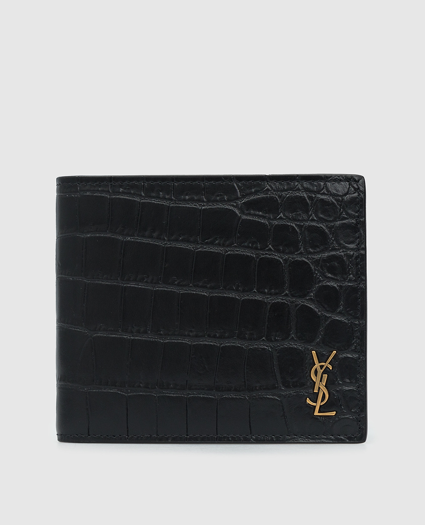 

Черное кожаное портмоне Saint Laurent, Черный, Портмоне