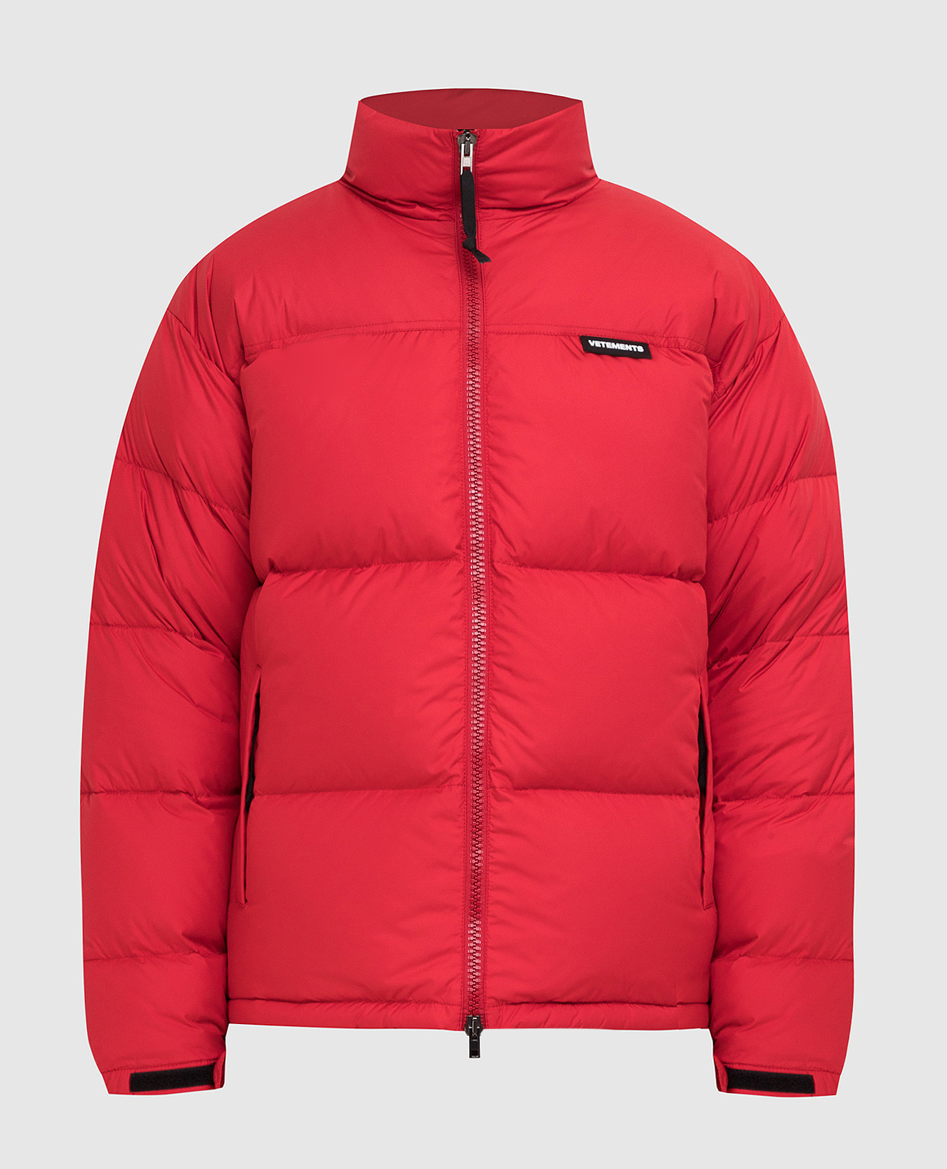 

Красная пуховая куртка с патчем логотипа, Красный, Куртки