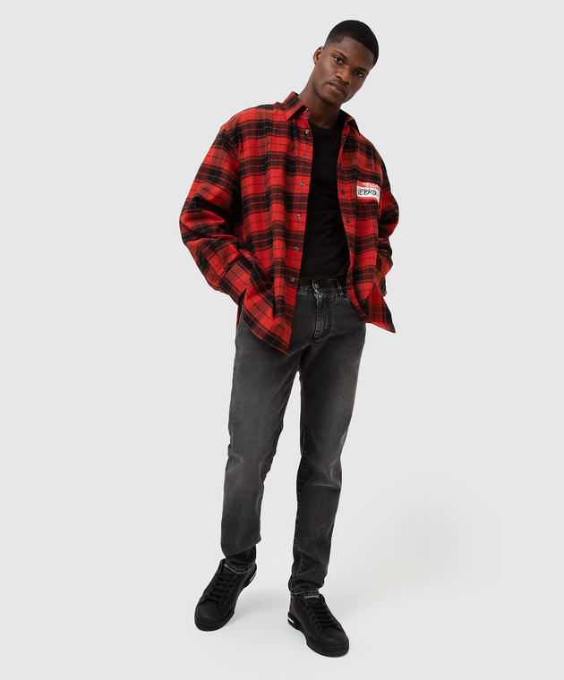 Vetements Рубашка в клетку с принтом My Name Is Vetements UE52SH580Rm изображение 2