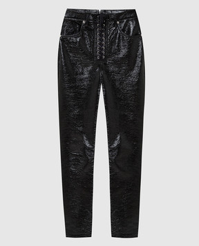 Dolce&Gabbana Лаковые брюки на шнуровке FTB82TFU6XY