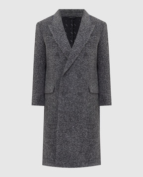 Fendi Двубортное пальто из шерсти FF0621AGZ6