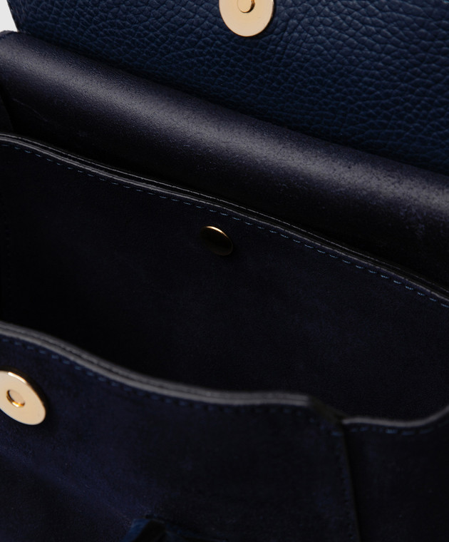 Gianni Notaro Темно-синяя замшевая сумка Himalaya 421 изображение 4