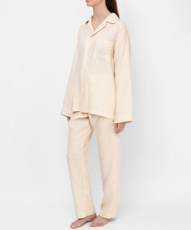 Loro Piana - Light beige linen pajamas FAL1536 buy at Symbol