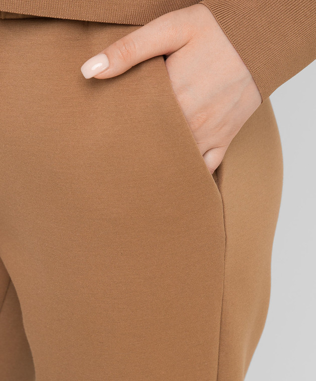 Twinset Темно-бежевые спортивные брюки 212AP260A изображение 5