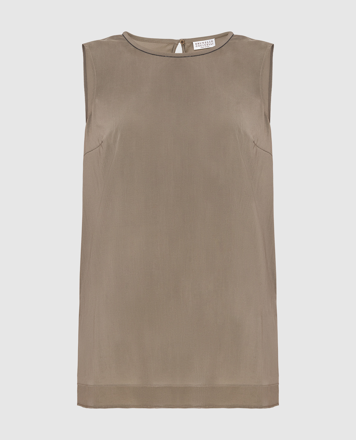 

Зеленый топ из шелка Brunello Cucinelli, Топы