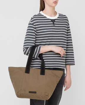 Brunello Cucinelli Зелена сумка-тоут MLR527001D