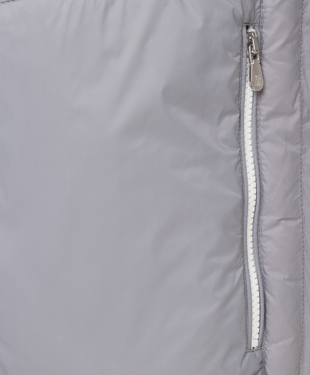 Brunello Cucinelli Серый пуховый жилет MR4051712 изображение 5