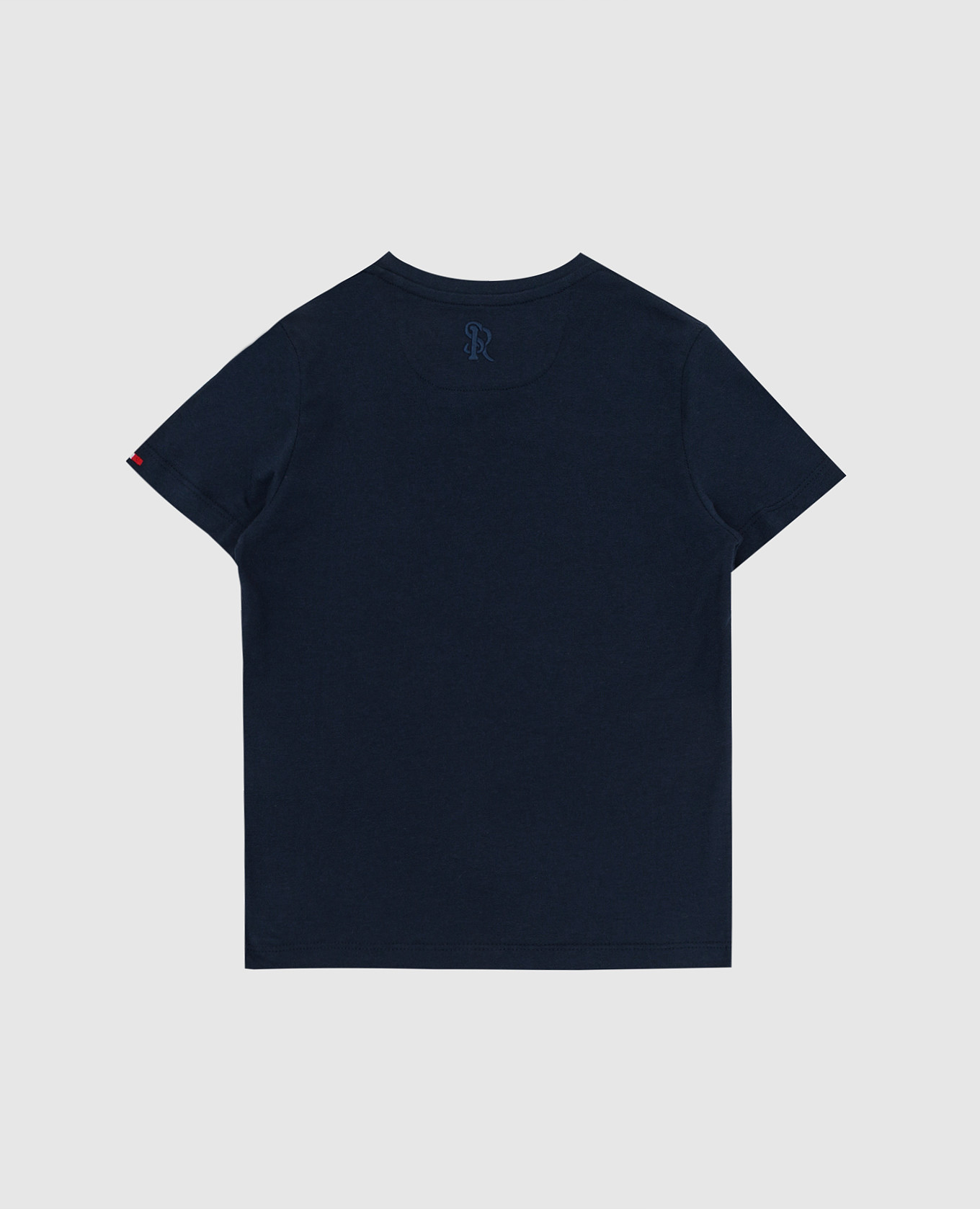 Stefano Ricci Детская темно-синяя футболка с вышивкой YNH8200170803 изображение 2