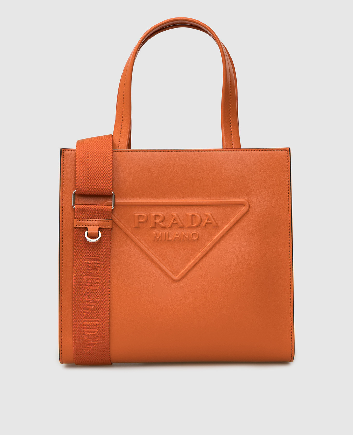 

Кожаная сумка-тоут Drill Prada, Оранжевый, Сумки