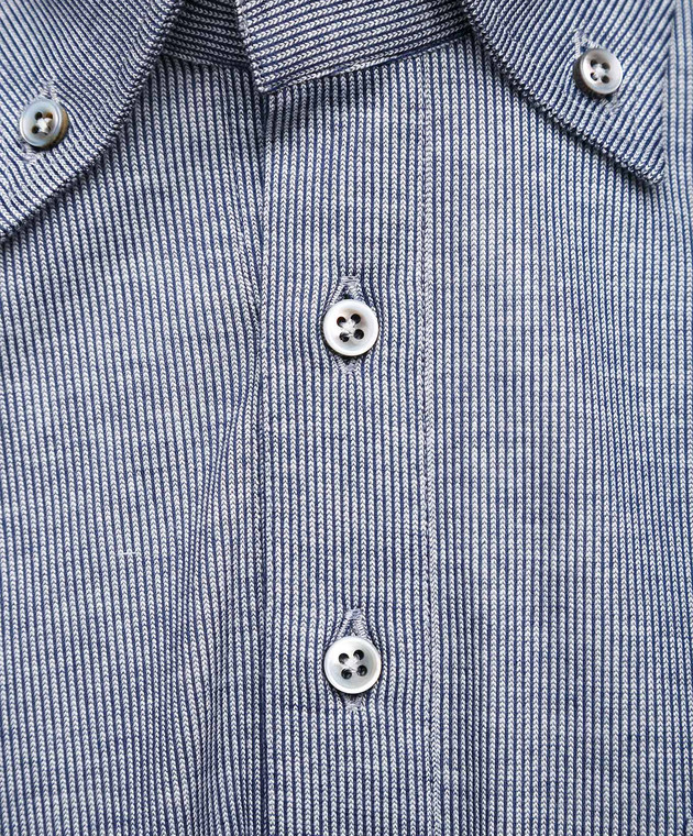 Marol Синяя рубашка с длинным рукавом 6726 изображение 4