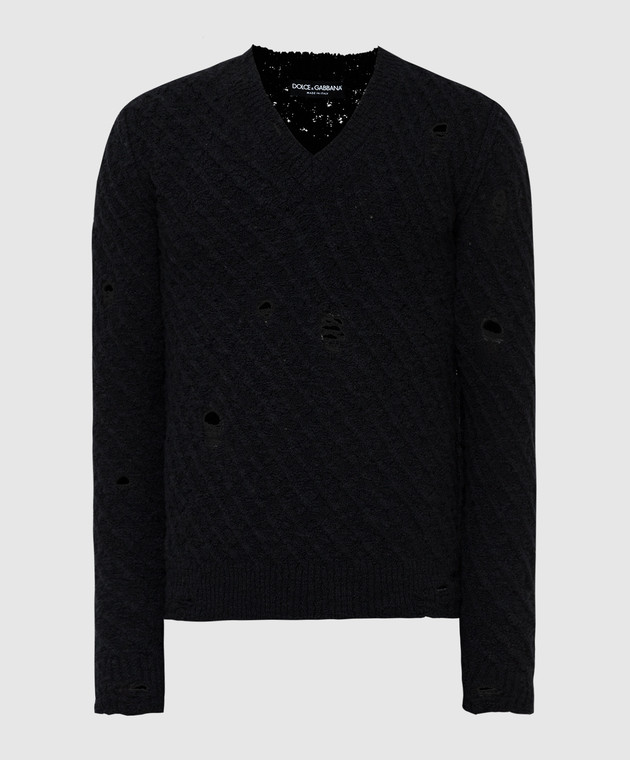 Dolce&Gabbana Черный свитер из шерсти GXC15TJAM6R