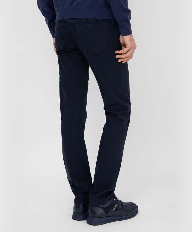 Stefano Ricci Темно-синие брюки MST14S00300025 изображение 4