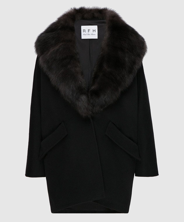 Real Furs House Пальто со съемным мехом QSR433