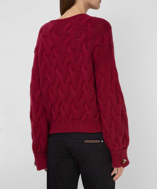 Brunello Cucinelli Бордовый свитер из кашемира M52365500 изображение 4