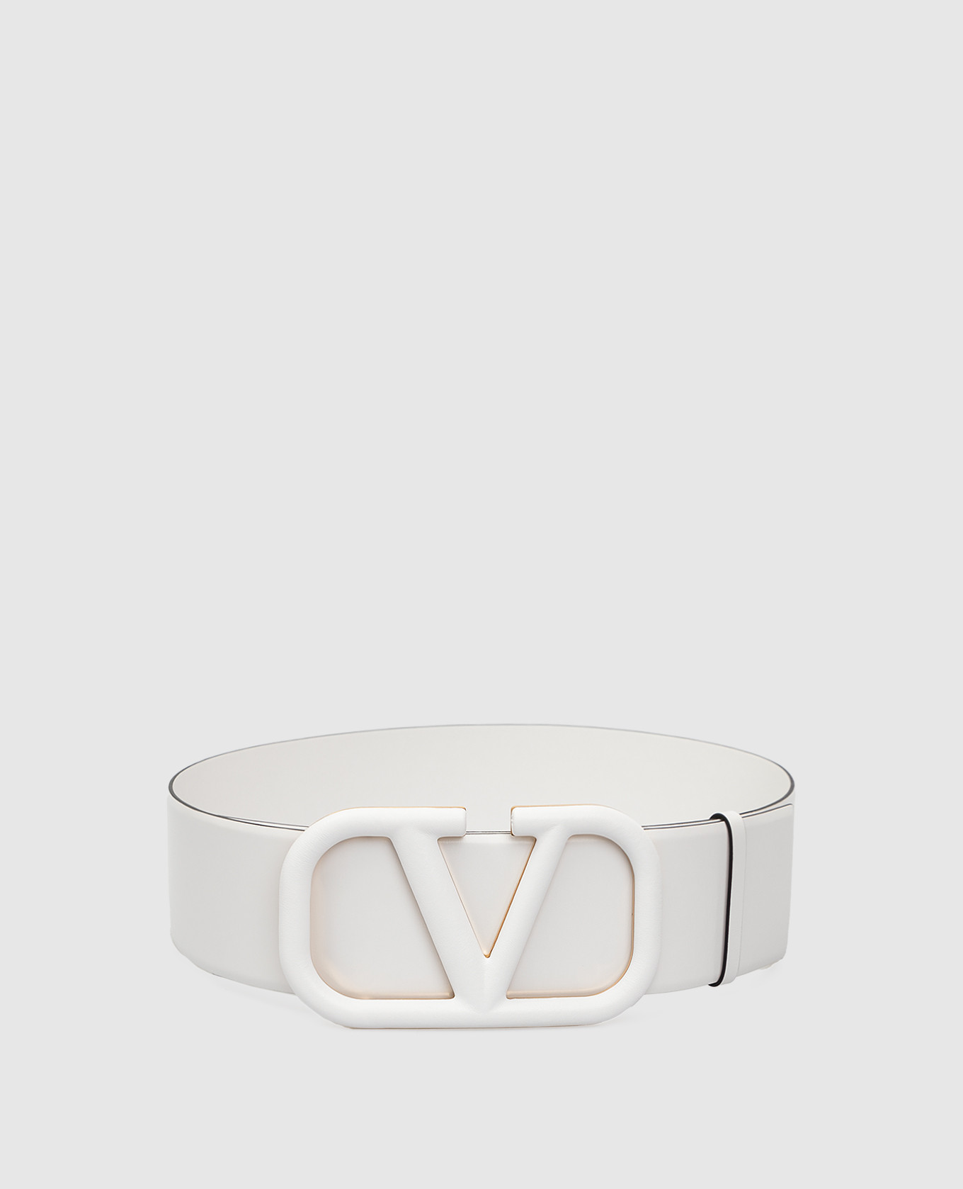 

Белый кожаный пояс Valentino, Ремни