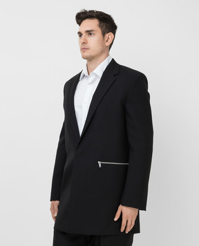 Jil Sander Черный пиджак из шерсти JSMT135101MT201000