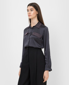 Max Mara Шелковая блуза Basilea с бусинами BASILEA