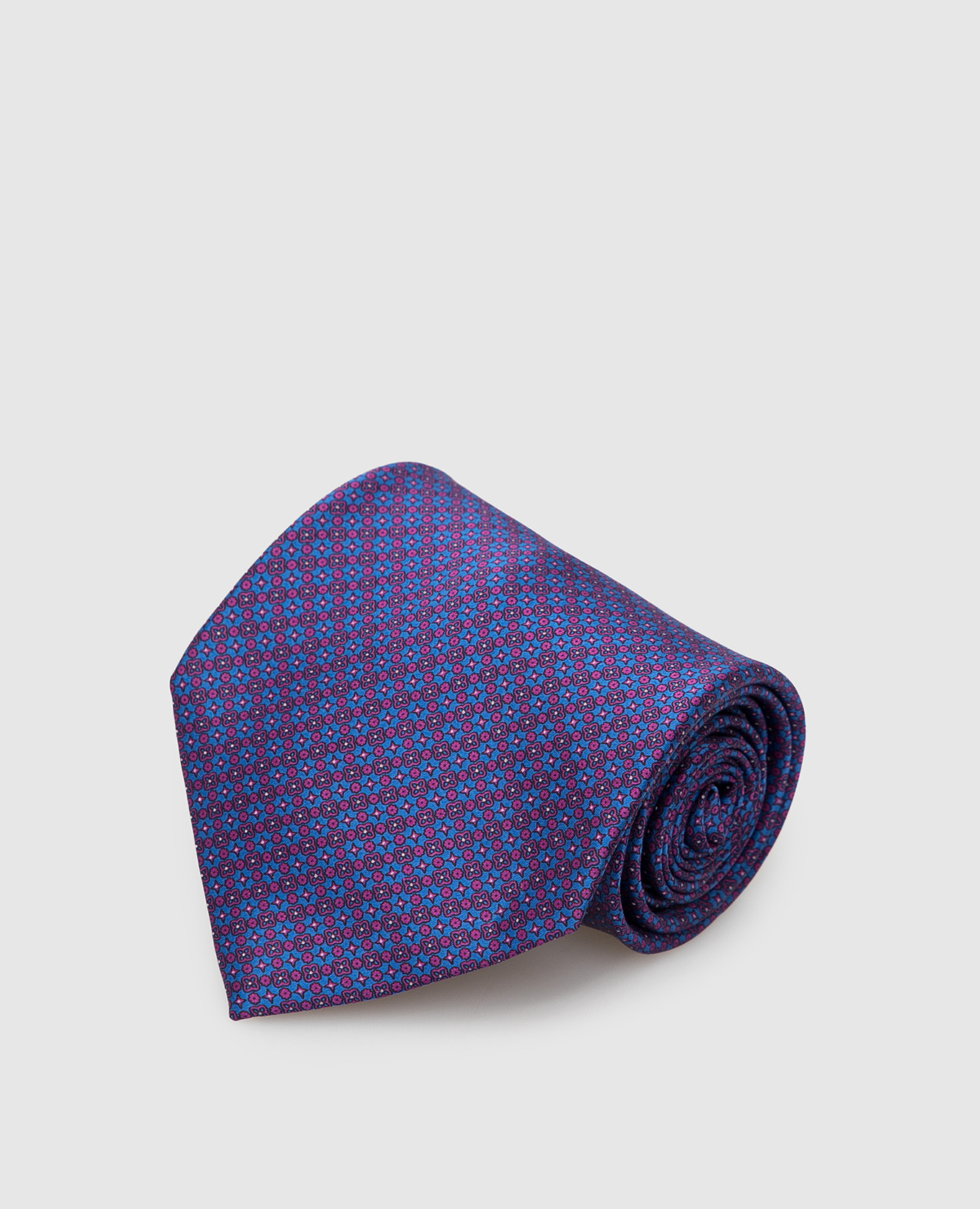 Фиолетовый шелковый галстук в узор