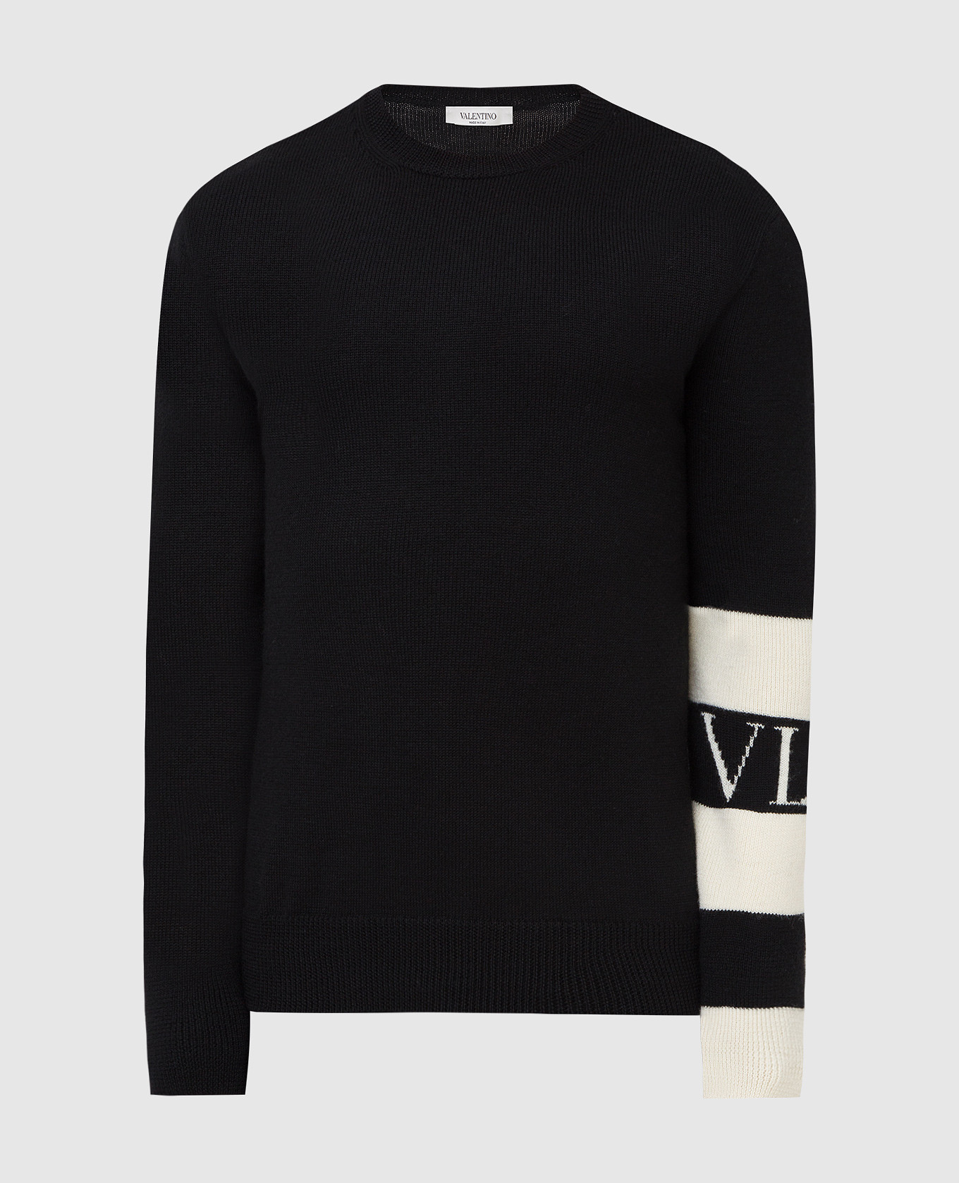 

Джемпер из шерсти с узором 'VLTN', Черный, Свитера
