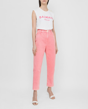 Balmain Рожеві джинси VF15700D090