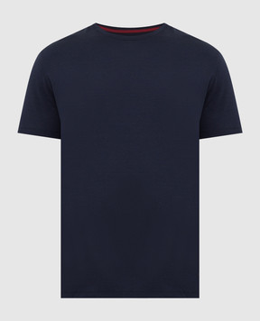ISAIA Темно-синя футболка MCI154JP001