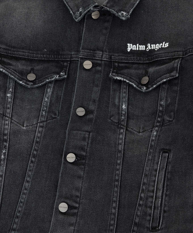 Palm Angels Детская джинсовая куртка с логотипом PBYE001F21DEN002 изображение 3