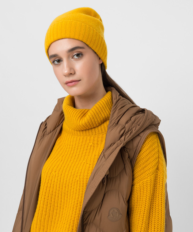 Allude Yellow cashmere beanie 21511245 image 2