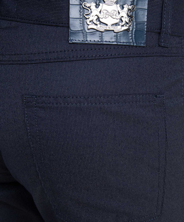 Castello d'Oro Темно-синие брюки из шерсти 11047 изображение 5