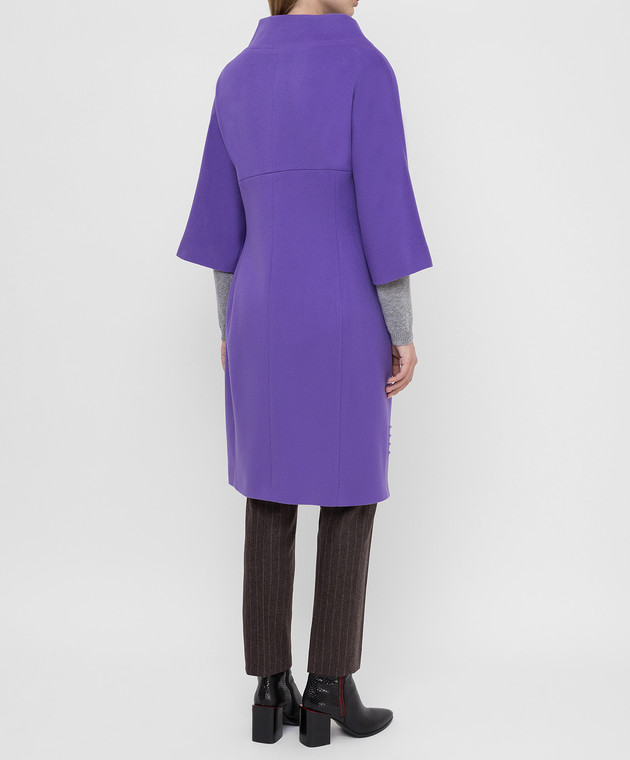 Heresis Фиолетовое пальто из шерсти J52100SLIMG300 изображение 4