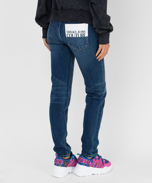 Versace Jeans Couture Джинси-слім з ефектом потертості 71HAB5S2DW00903M зображення 4