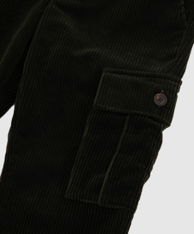 Stefano Ricci Детские вельветовые брюки-карго YAT6K00010HTVELL изображение 3