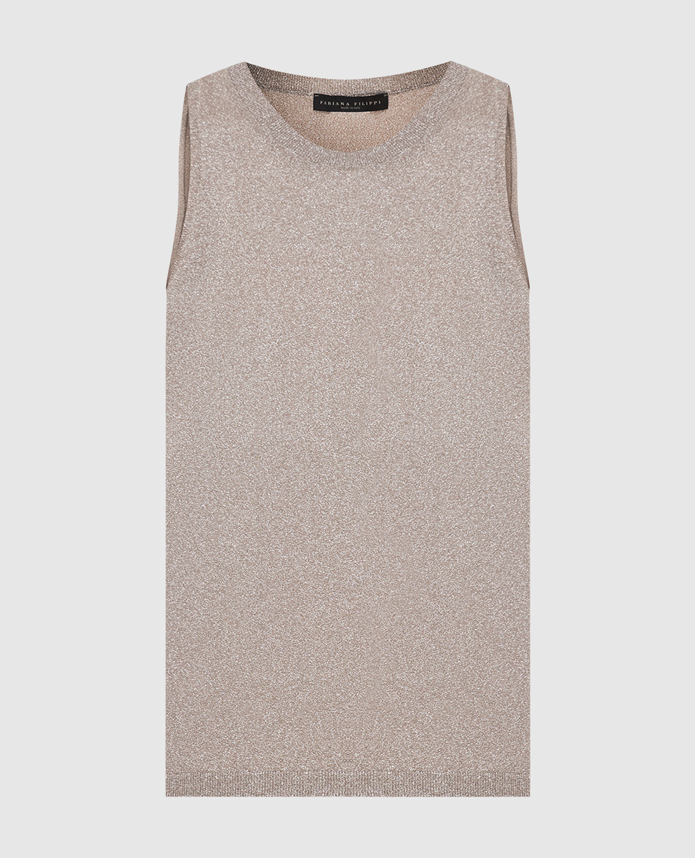 Серебристый топ с люрексом Fabiana Filippi